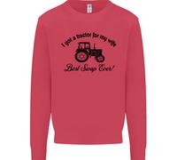 Un Trattore Per Mia Moglie Divertente Maglione Da Agricoltore Uomo