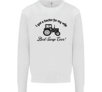 Un Trattore Per Mia Moglie Divertente Maglione Da Agricoltore Uomo