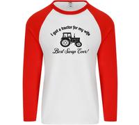 Un Trattore per My Wife Divertente Agricoltura Contadino Uomo L/S T-Shirt