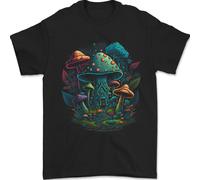 Un Trippy Magia Fungo Città Lsd Uomo T-Shirt 100% Cotone