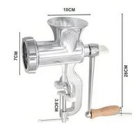 Un tritacarne in lega di alluminio a manovella, un tritacarne manuale per carne di manzo, un tritacarne da tavolo per salsicce, un tritacarne manuale: uno strumento da cucina durevole che prepara rapi