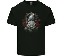 Un Uccello E Rosa Davanti Of A Gotico Specchio T-Shirt Ragazzi Ragazze