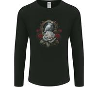 Un Uccello E Rosa IN Anteriore Of A Gotico Specchio Uomo Maniche