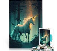 Un unicorno dei cartoni animati Puzzle 1000 pezzi per adolescenti Giocattolo educativo intellettuale decomprimente Regali di Babbo Natale segreto 38x26cm