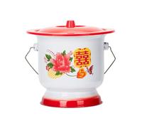 un vaso portatile, Padella Cinese Sputacchiera con Manico, Pentola da Camera Addensata con Coperchi, WC Portatile for Secchio for Pipì for Adulti