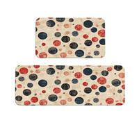 Un vecchio e polveroso pianeta tappeto imbottito da cucina set di 2 tappetini comodi per la decorazione della casa lavandino, tappetini da cucina per pavimento antiscivolo lavabile, lavanderia 43 x 47