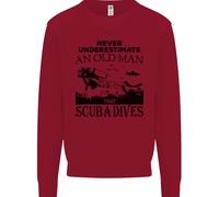 Un Vecchio Uomo Che Fa Immersioni Felpa Jumper