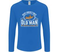 Un Vecchio Uomo Con Un Kayak Che Fa Kayak Maglietta A Maniche Lunghe Divertente