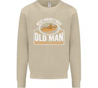 Un Vecchio Uomo Con Una Canoa Che Fa Canoismo Maglione Divertente