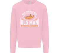 Un Vecchio Uomo Con Una Canoa Che Fa Canoismo Maglione Divertente