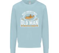 Un Vecchio Uomo Con Una Canoa Che Fa Canoismo Maglione Divertente