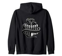 Un Veleno Nero con Birilli Venom Bowling Team Felpa con Cappuccio