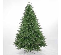 Un vero albero di Natale artificiale, Albero di Natale artificiale con supporto in metallo verde, altezze multiple(6.9ft)