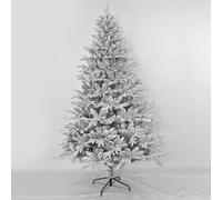 Un vero albero di Natale artificiale, Albero di Natale artificiale ricoperto di neve con supporto in metallo for interni ed esterni, bianco, 5-7 piedi(5ft)