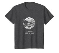 Un Viaggio Verso la Luna (1902) Silent Movie Moon Maglietta, Bambini, Grigio Scuro, 3 Anni