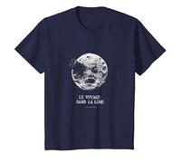 Un Viaggio Verso la Luna (1902) Silent Movie Moon Maglietta, Bambini, Navy, 6 Anni