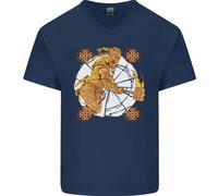 Un Viking Con Un Martello THOR Tribale Valhalla T-Shirt In Cotone Da Uomo