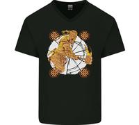 Un Viking Con Un Martello THOR Tribale Valhalla T-Shirt In Cotone Da Uomo