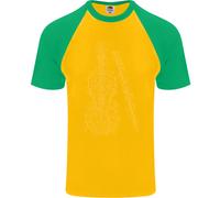 Un Violino Cello DA UOMO S/S Baseball Maglia