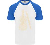 Un Violino Cello DA UOMO S/S Baseball Maglietta