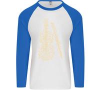 Un Violino Cello Uomo L/S Baseball Maglia