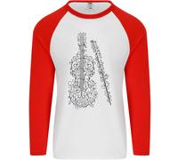 Un Violino Cello Uomo L/S Baseball T-Shirt