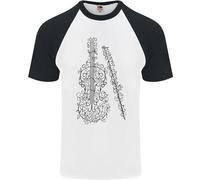 Un Violino Cello Uomo S/S Baseball Maglia
