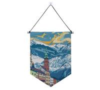 Un vivace banner da appendere con asta telescopica divertente banner decorazione esterna per festival e giorni speciali