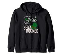 Un Wee Bit Irlandese Un Intero Lotta Shamrocked Irlanda Partito Divertimento Felpa con Cappuccio