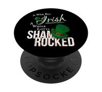 Un Wee Bit irlandese Un intero Lotta Shamrocked Irlanda Partito Divertimento PopSockets PopGrip Adesivo