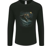 Un Wild Tigre Nel Chiarore di Luna Uomo Maniche