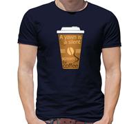 Un Yawn È Un Silent Scream Per Caffè T-Shirt - Caffeine - Latte - Divertente