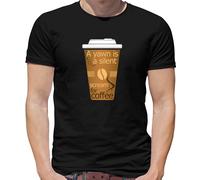 Un Yawn È Un Silent Scream Per Caffè T-Shirt - Caffeine - Latte - Divertente