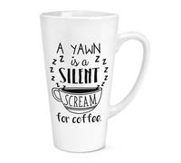 Un Yawn È Un Silenzioso Urlo Per Caffè 483ml Grande Latte Tazza - Funny Caffeina