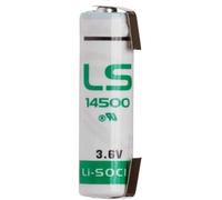 Una Batterie AA Con lamelle a U a Saldare U-Tags 3,6 V 2,6 Ah LS14500 ER14505 Monouso