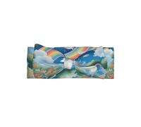 Una bella fascia per capelli con unicorni, accessorio per capelli con fiocco per bambini, adatto per neonati, neonati e uso quotidiano