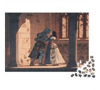 Una Bellissima Cavaliera che Danza Lenta con un Principe Vampiro 1000pcs (75x50cm) Puzzle Adatto Per Adulti E Folla Dai 14 Anni in Su
