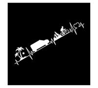 Una bicicletta è meglio di un'auto? Adesivi for il battito cardiaco Adesivi for carrozzeria Accessori for auto Adesivi for auto(Silver,30X6.9CM)