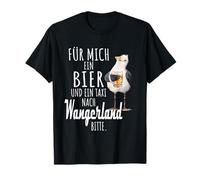Una Birra e Un Taxi per Wangerland Mare del Nord Shirt Gabbiano Maglietta