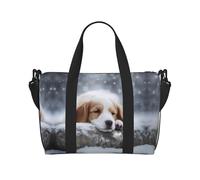 Una borsa a tracolla con cane che dorme, borsa casual da viaggio, adatta per lavoro, viaggi, fitness, turismo, borsa da donna con cerniera,
