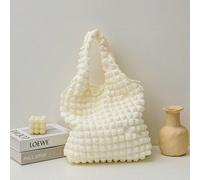 Una borsa a tracolla coreana fatta a mano con pieghe a nuvola e bolle, una borsa shopping ampia e di stile fresco, multifunzionale come borsa cosmetica e portafoglio, porta pennelli trucco portatile,