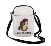 Una borsa a tracolla di dimensioni discrete con rana da farmacia e rana dei cartoni animati, regalo per fan degli anime da donna, Dimensioni rana Cr Regno Unito, 0