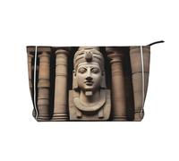 una borsa per il trucco in velluto a coste Ancient Relics con una fodera robusta per i viaggi e l'uso quotidiano