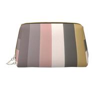 Una borsa per il trucco portatile in pelle calda e rustica con combinazione di colori, pelle PVC, chiusura a cerniera, borsa da viaggio borsa da viaggio, borsa da viaggio, bianco, Taglia unica
