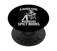 Una brava ragazza che legge un libro piccante Smut Bookworm PopSockets PopGrip Adesivo