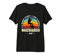 Una Breve Storia Sono Un Amante del Wakeboard Wakeskate Wakeboarder Maglietta Premium