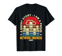 Una Breve Storia Sono Un Orgoglioso Network Admin Network Engineer Maglietta con Stampa Grafica Economica