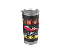 Una brutta giornata di cornhole è ancora una buona giornata a bere Bicchiere termico in acciaio inox doppia parete