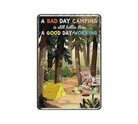 Una brutta giornata in campeggio è ancora meglio di un buon lavoro Poster vintage Targa in metallo Targa in metallo Targa da parete Decor Retro Pittura in ferro Targa in alluminio per decorazioni per
