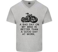 Una Brutta Giornata Sulla Mia Moto Maglietta In Cotone A V Per Uomo